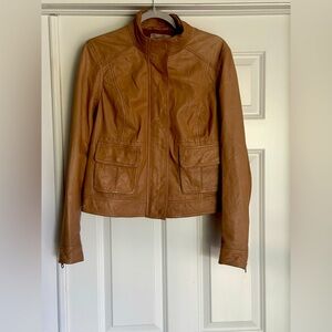 Lucky Brand Genuine Cowhide Leather Motorcycle Jacket EUC
